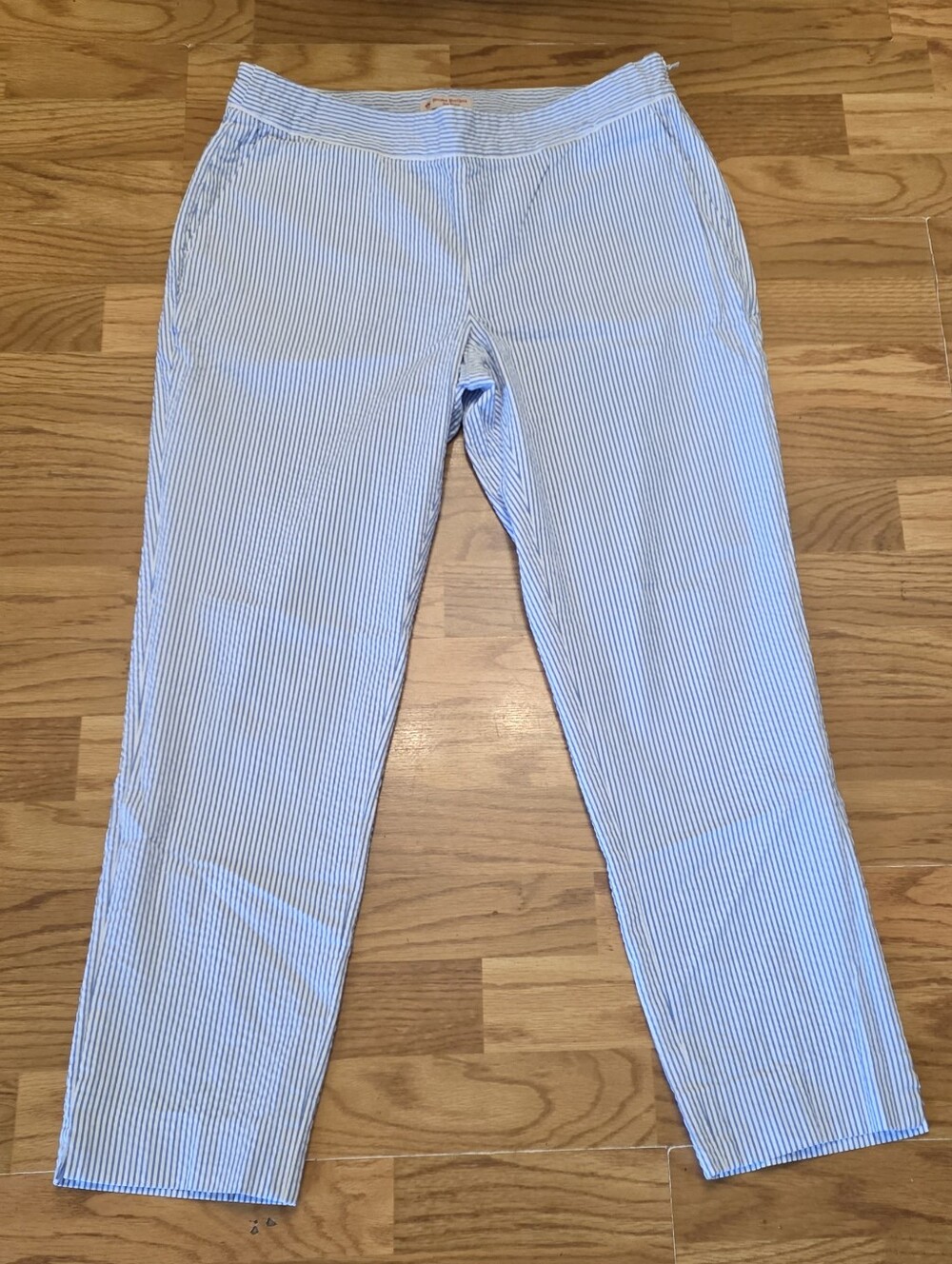 Brooks Brothers Red Fleece Women's Seersucker Stripe Skinny Pants Sz 6